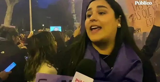 Tania Zamora, mexicana, durante la manifestación del 8M en Madrid: "México es el país más feminicida del mundo"