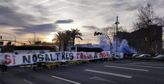 El 8-M arrenca a Barcelona amb dues manifestacions feministes a la Meridiana i la Diagonal