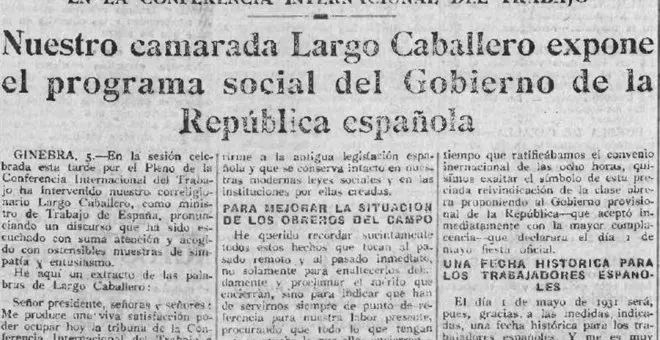 Largo Caballero y la orientación social del Gobierno de la República