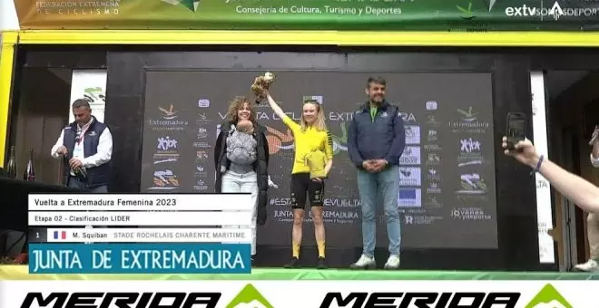 Susana Pérez, del Río Miera Cantabria Deporte, tercera en la segunda etapa de la Vuelta a Extremadura