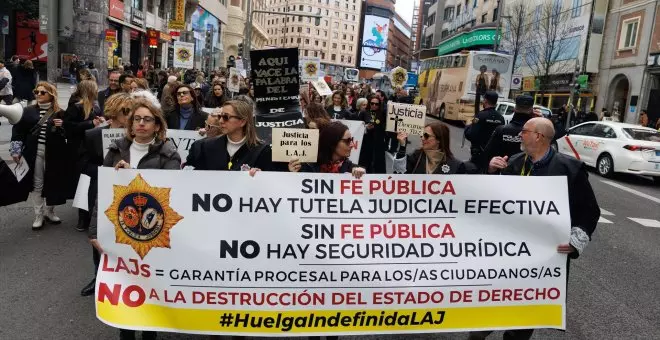 Los letrados de Justicia en huelga: "La ministra debería ponerse al frente de la negociación porque esto es muy grave"