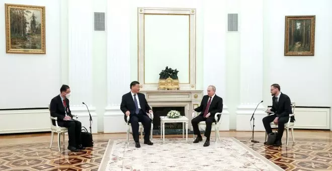 Xi Jinping presenta a Putin en Moscú su plan de paz para Ucrania, ante el recelo de Occidente