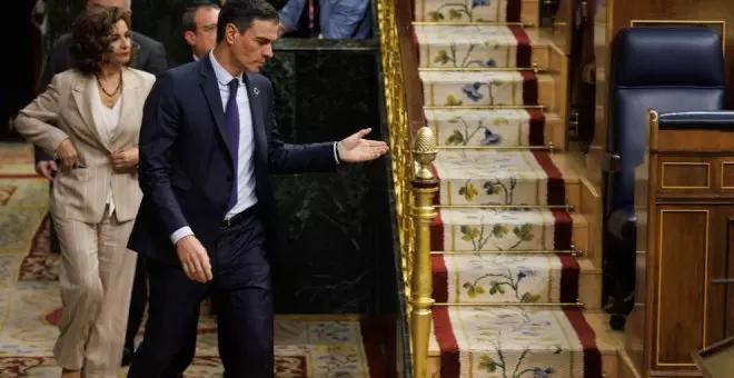Sánchez califica la moción de "fraude constitucional" y reprocha a Tamames no mostrar respeto al Parlamento