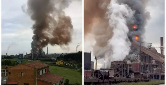 Incendio en ArcelorMittal de Veriña: no hay heridos