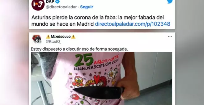 Cachondeo en Twitter tras anunciarse que la mejor fabada del mundo se hace en Madrid: "Por menos de esto han comenzado algunas guerras"