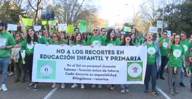 Alumnos y profesores claman en las calles de Madrid por una enseñanza pública de calidad