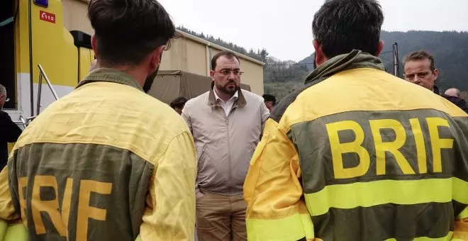 Adrián Barbón, sobre los incendios de Asturias: "Nadie va a tener beneficio de este atentado ambiental"