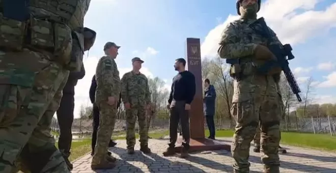 Zelenski visita la frontera con Bielorrusia y Polonia
