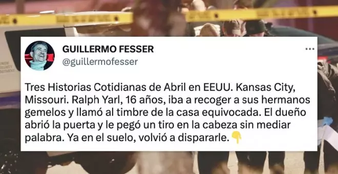 "Tres historias cotidianas de abril": el hilo de Guillermo Fesser sobre el gran problema con las armas en EEUU