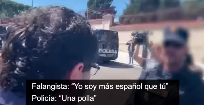 La ridícula conversación entre un falangista y un policía por ver quién es más español