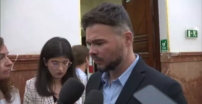 Rufián, sobre Feijóo: "Si a Ayuso le va muy bien, igual tenemos un Casado dos"