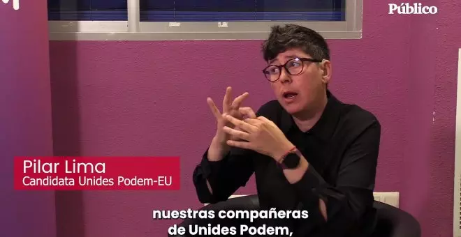 Pilar Lima: "Contamos con nuestras compañeras de Unides Podem, Incluyendo a Yolanda Díaz, como es obvio, porque es nuestra vicepresidenta de Unidas Podemos"