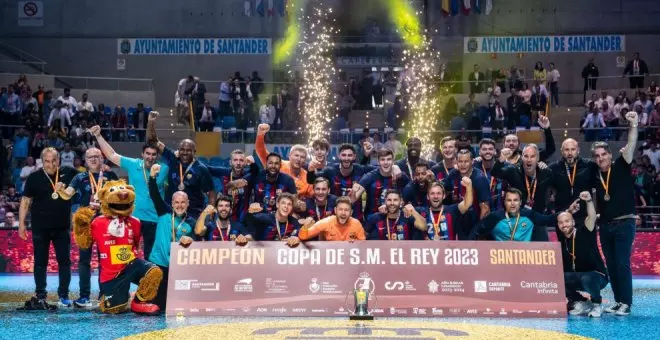 El Barça de balonmano gana en Santander su décima Copa del Rey seguida
