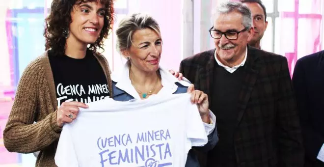 Yolanda Díaz abre campaña en el corazón de la cuenca minera "feminista y dinamitera"