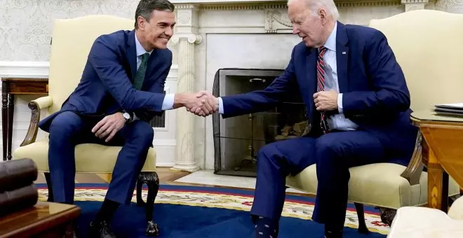 Sánchez pone a Biden como ejemplo de compromiso en defensa de los valores democráticos