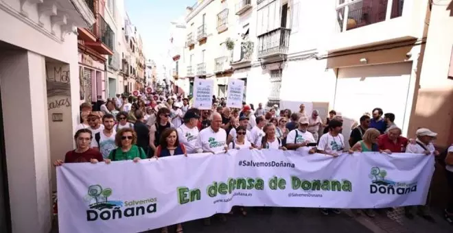 Varios miles de personas se manifiestan en Sevilla en defensa de Doñana