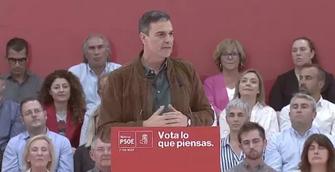 Sánchez: "La derecha me dice que soy el 'multianuncio', pero prefiero anunciar que meter la pata como hacen otros en sus mítines"