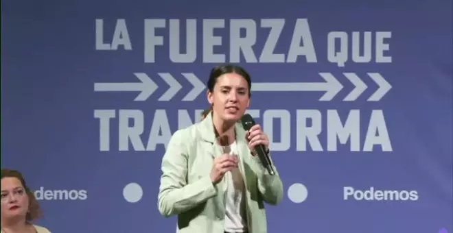 Irene Montero cree que el bipartidismo está detrás de la compra de votos