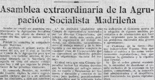 El socialismo madrileño ante las elecciones a Cortes Constituyentes de 1931