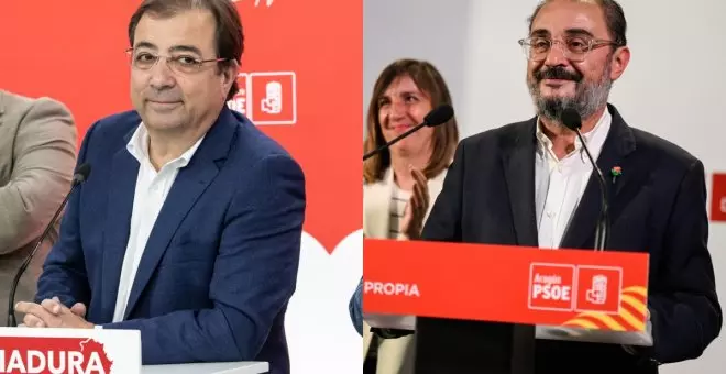 El PSOE intentará gobernar en Extremadura y Aragón pese a no alcanzar la mayoría