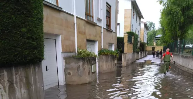 La lluvia provoca incidencias e inundaciones en Campoo y Selaya