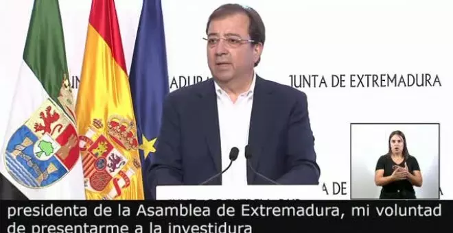Fernández Vara anuncia que se presentará a la investidura en Extremadura