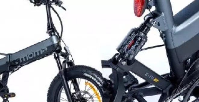 Ruedas de tipo 'fat bike' y doble suspensión para una llamativa bicicleta eléctrica de Amazon