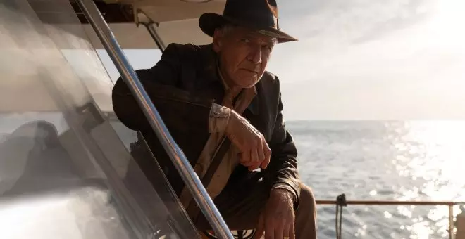 Harrison Ford se apodera del Dial de Arquímedes en el final de Indiana Jones