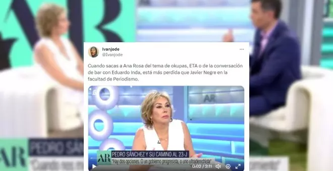 "La derecha mediática se hace pequeñita frente a los argumentos": los tuiteros hablan claro sobre la entrevista de Ana Rosa Quintana a Pedro Sánchez
