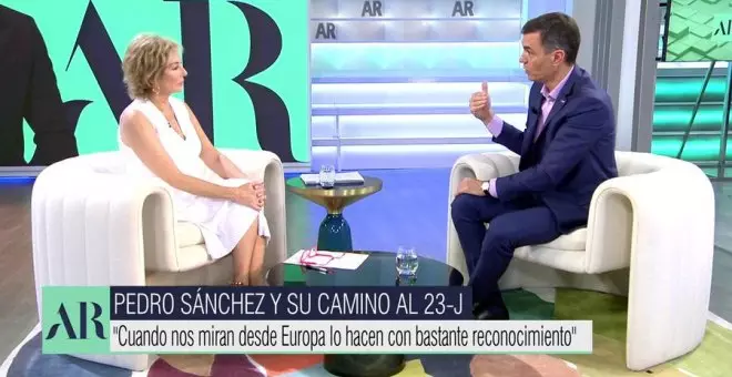 Pedro Sánchez vs. Ana Rosa Quintana: el primer cara a cara electoral del 23J