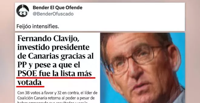 "Lista más votada, la que tengo aquí colgada": el cinismo del PP, ahora con el Gobierno de Canarias