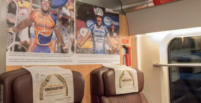 Renfe homenajea en un AVE a los 65 españoles ganadores de etapas del Tour de Francia, cuatro de ellos cántabros
