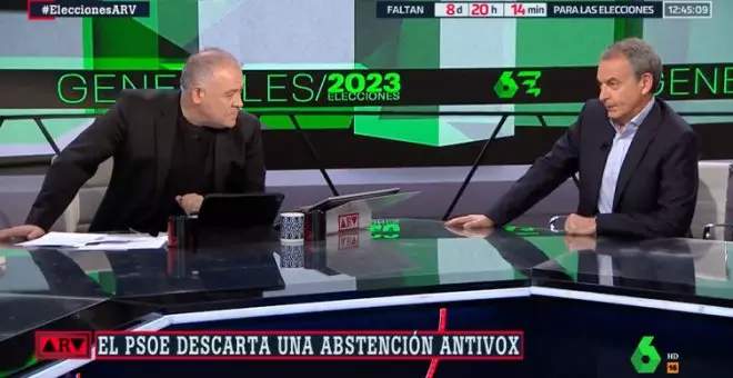 El momentazo de Zapatero insistiendo a Ferreras que ponga lo que Feijóo dijo de Correos y no solo la "rectificación"