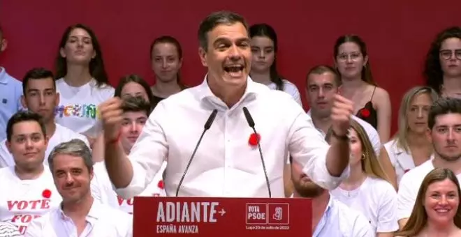 Sánchez: "Vamos a ganar las elecciones porque el PP llega absolutamente desfondado y nosotros en la remontada"