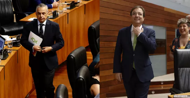 Fernández Vara y el ultraderechista Gordillo, elegidos senadores autonómicos por Extremadura