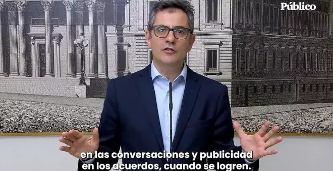 Bolaños: "Después de todos los insultos, le agradezco a Fejióo que ahora diga que el PSOE es constitucionalista"