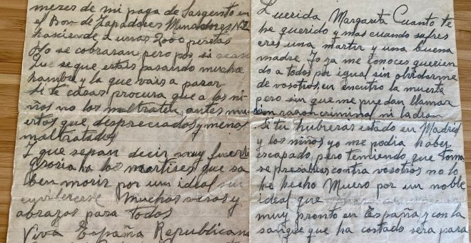 Las cartas de los presos republicanos antes de morir: "Hijos, cuánto os he querido, pero todo terminó"