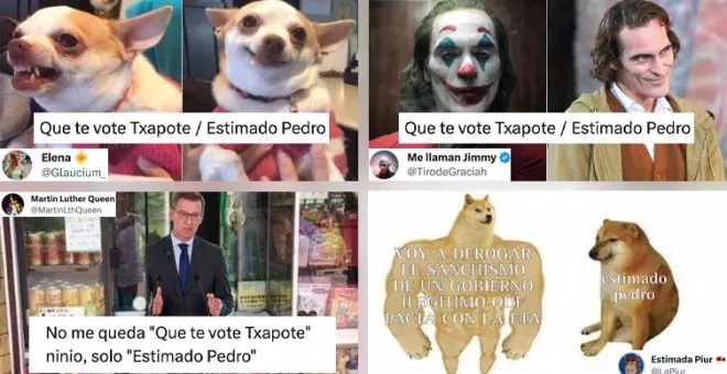 Los memes de la relación epistolar entre Feijóo y Sánchez: "Que te vote Txapote vs. estimado Pedro"