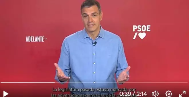 Mensaje de Pedro Sánchez a la militancia del PSOE