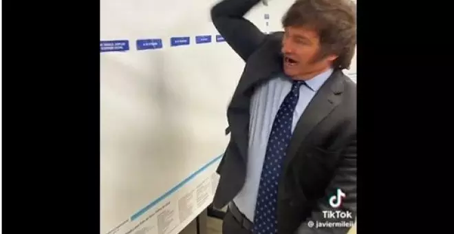 Milei 'absolutely live': los tuiteros flipan con el vídeo del fascista que aspira a la presidencia de Argentina