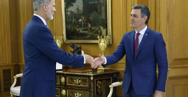 Sánchez traslada al rey su voluntad de presentarse a la investidura para formar Gobierno