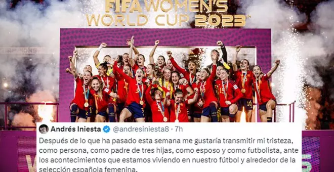 El tuit de Iniesta en apoyo a las campeonas divide a Twitter entre el aplauso y las críticas