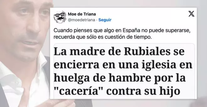 La madre de Luis Rubiales, en huelga de hambre en una iglesia: "Berlanga, lo que te estás perdiendo"