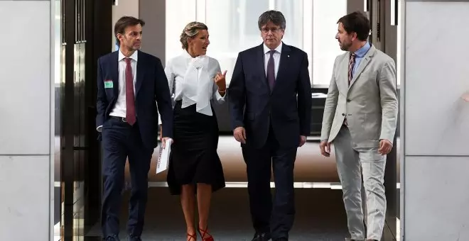 Yolanda Díaz y Puigdemont concluyen su reunión con "optimismo" y anuncian nuevos encuentros