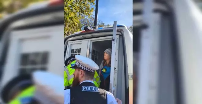 Detienen a Greta Thunberg durante una protesta en Londres