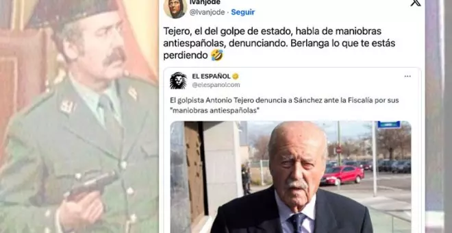 Despiporre con la noticia de que Tejero denuncia a Pedro Sánchez: "Este golpe no lo vimos venir"