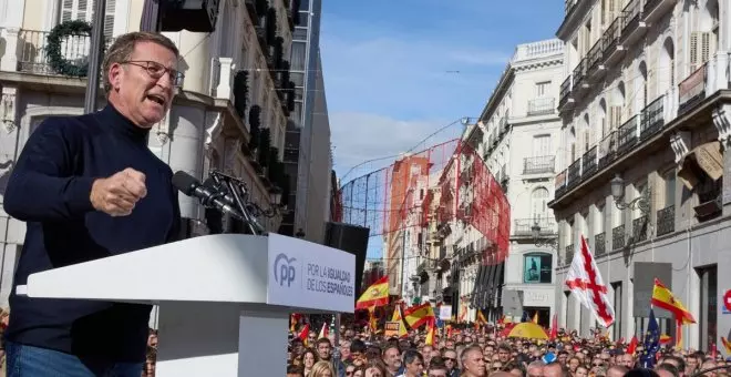 La derecha lleva su impotencia ante la investidura de Sánchez a las calles con manifestaciones multitudinarias