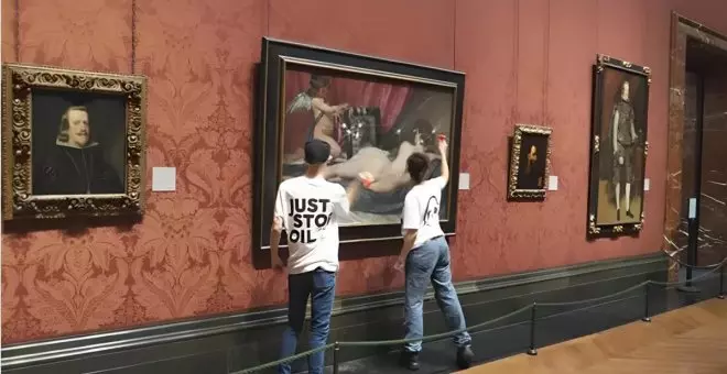 Detenidos dos activistas tras romper el cristal de la ‘Venus del Espejo’ de Velázquez en la National Gallery de Londres