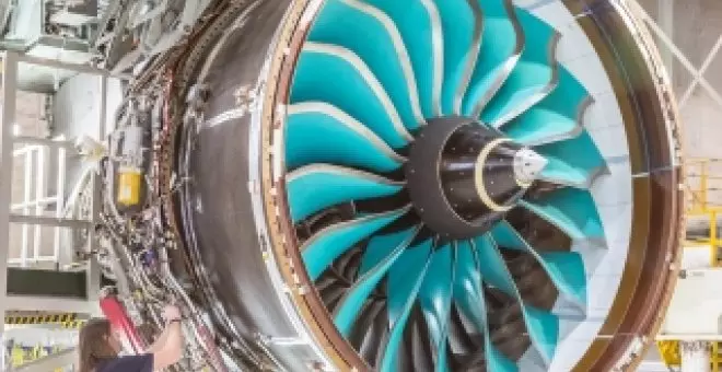 Este gigantesco motor a reacción de Rolls-Royce es el más grande del mundo y se alimenta de combustible ecológico