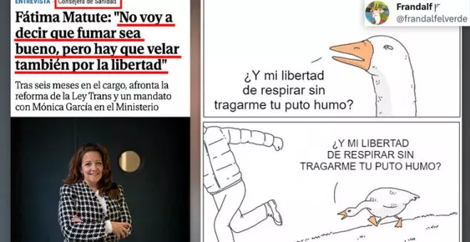 La consejera de Sanidad de Ayuso habla de la "libertad" de fumar: "Tenemos la peor derecha"